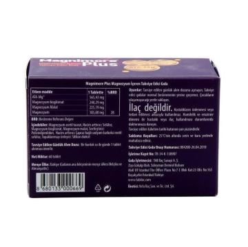 Magnimore Plus Magnezyum İçeren Takviye Edici Gıda 60 Tablet