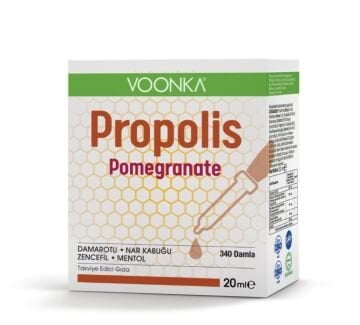Voonka Propolis Pomegranate Damla Takviye Edici Gıda 20 ml