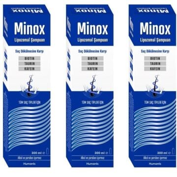 Minox Lipozomal Saç Dökülmesine Karşı Şampuan 300 ml 3 Adet