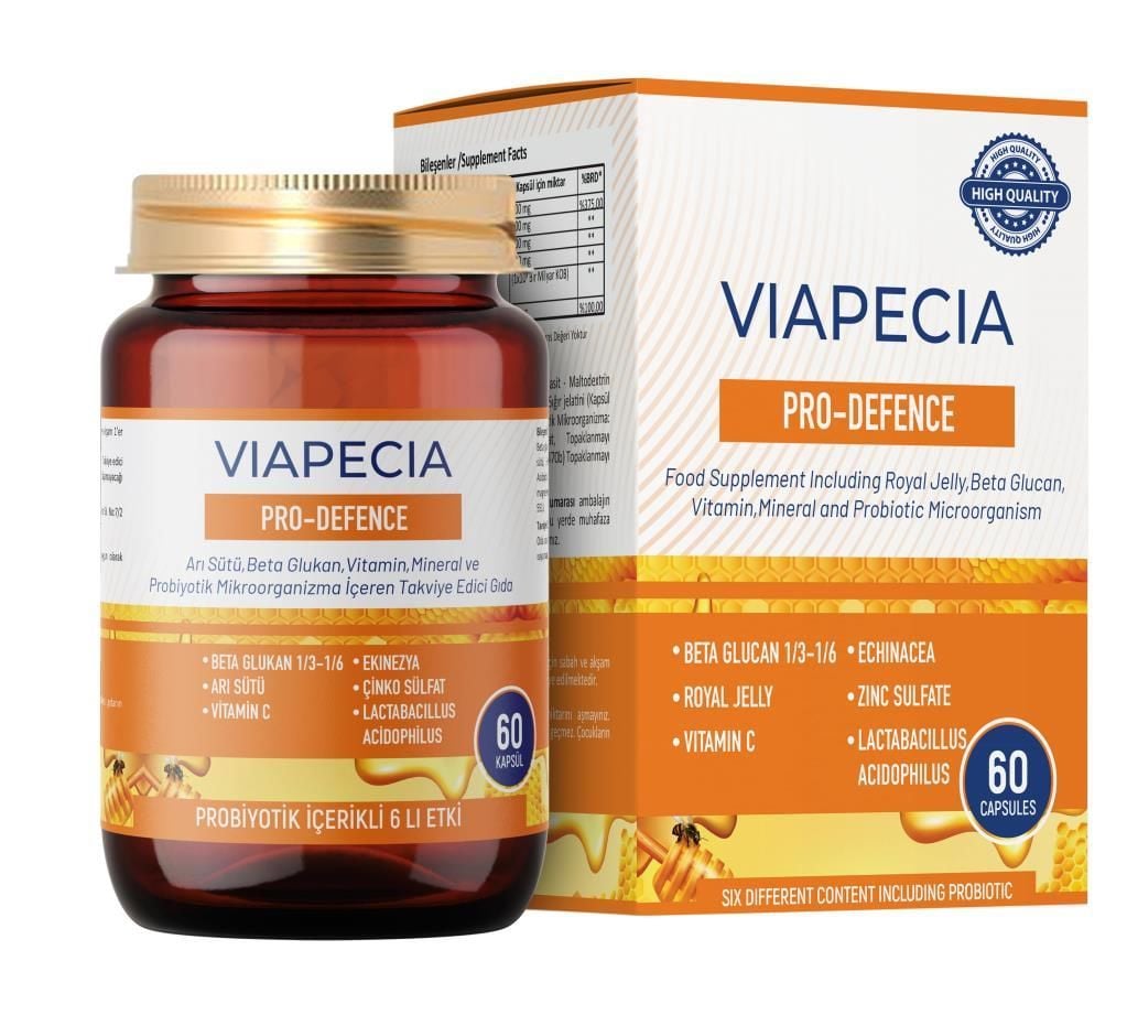 Viapecia Pro-Defence Probiyotik İçerikli 6lı Etki Takviye Edici Gıda 60 Tablet
