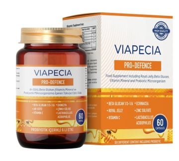 Viapecia Pro-Defence Probiyotik İçerikli 6lı Etki Takviye Edici Gıda 60 Tablet