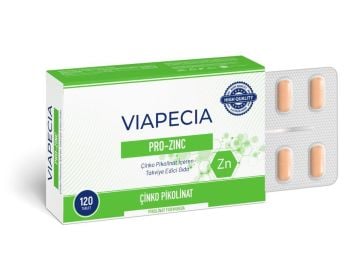 Viapecia Pro-Zinc Çinko Pikolinat İçeren Takviye Edici Gıda 120 Tablet