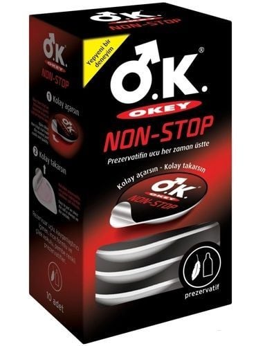 Okey Non Stop Prezervatif 10 Adet
