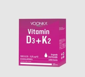 Voonka Vitamin D3 K2 Damla Takviye Edici Gıda 25 ml