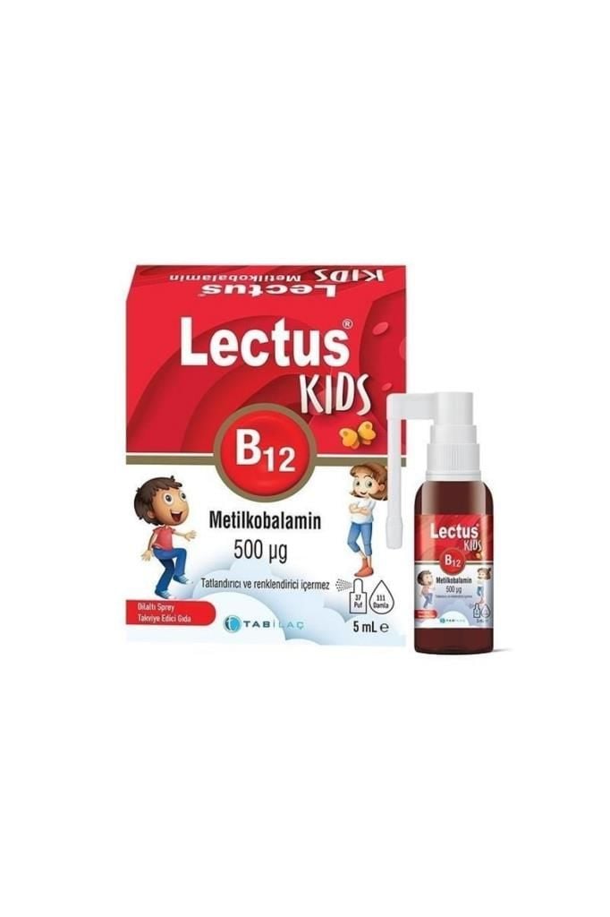 Lectus Metilkobalamin Kids 500 Mcg B12 Dil Altı Sprey 5 Ml