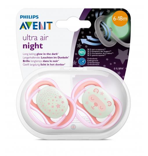 Avent SCF376/22 Ultra Air Night Emzik 2’li 6-18 Ay