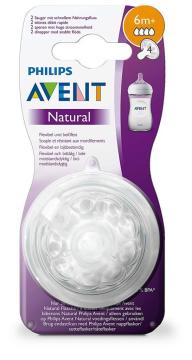 Avent SCF044/27 Natural Biberon Emziği 2’li Hızlı Akış 6+