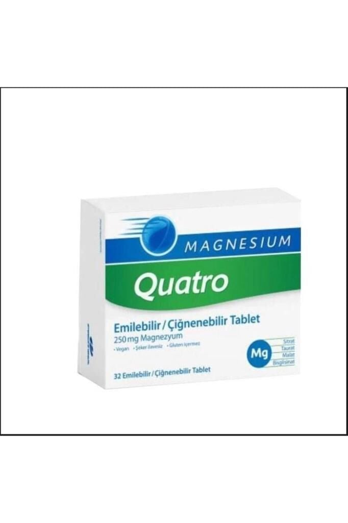 Magnesium Quatro 32 Emilebilir-Çiğnenebilir Tablet