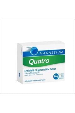 Magnesium Quatro 32 Emilebilir-Çiğnenebilir Tablet