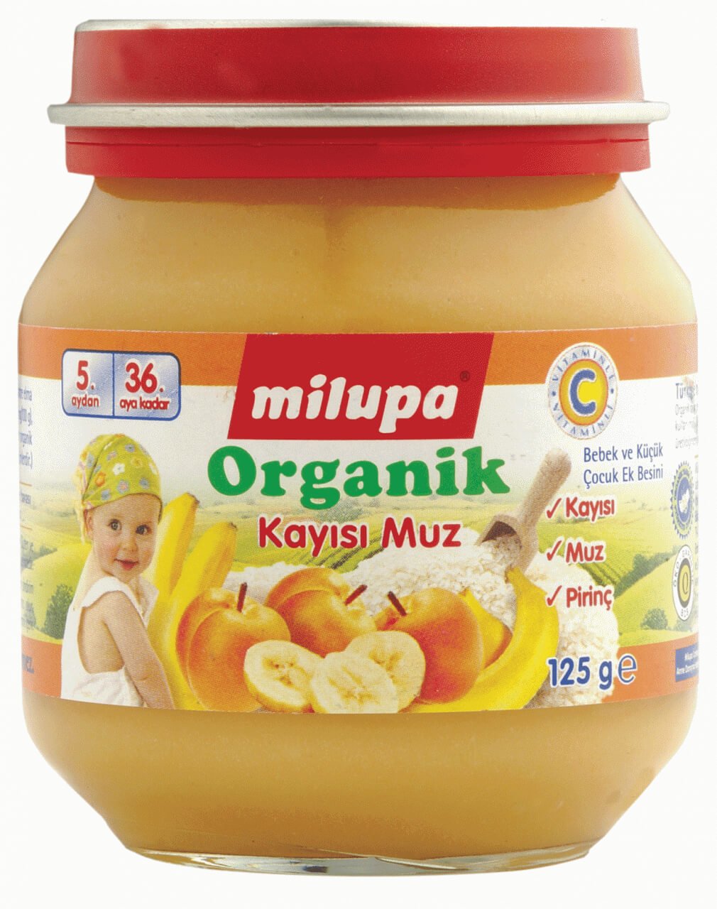 Milupa Organik Kavanoz Maması Kayısı Muz 125 g