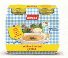 Milupa Tavuklu 4 Sebzeli Çorba 2 x 190 g