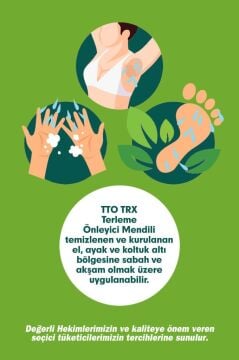 TTO TRX Terleme Karşıtı Mendil 24 Adet