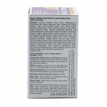 Suda Vitamin Multifem 50+ 50 Kapsül