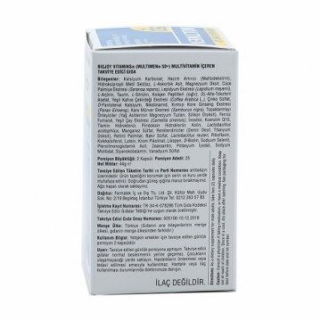 Suda Vitamin Multimen 50+ 50 Kapsül