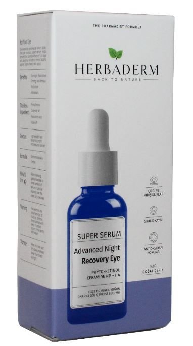 Herbaderm Super Serum Gece Boyunca Yoğun Onarıcı Göz Serumu 20 ml