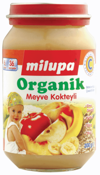 Milupa Organik Kavanoz Maması Meyve Kokteyli 200 g