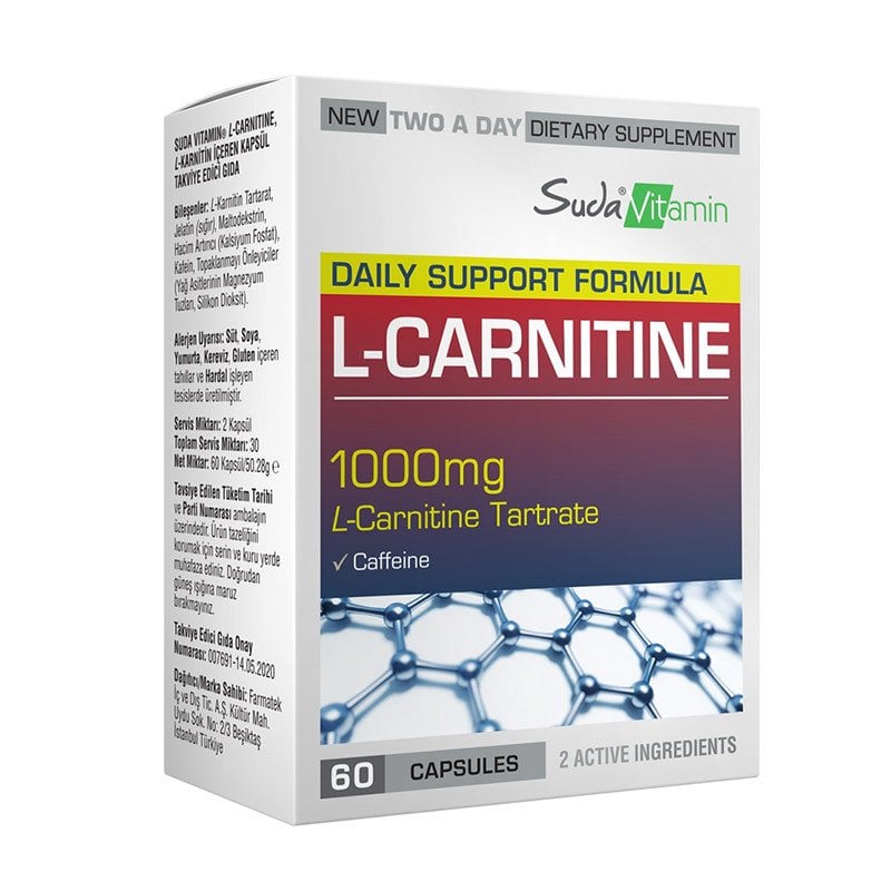 Suda Vitamin L-Carnitine 1000 mg 60 Kapsül