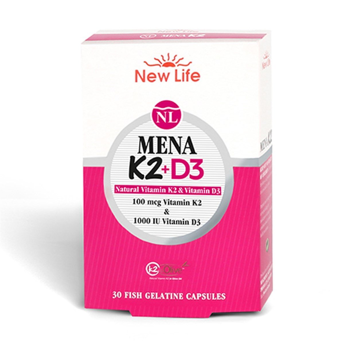 New_Life Mena K2+D3 Natural Vitamin 30 Kapsül