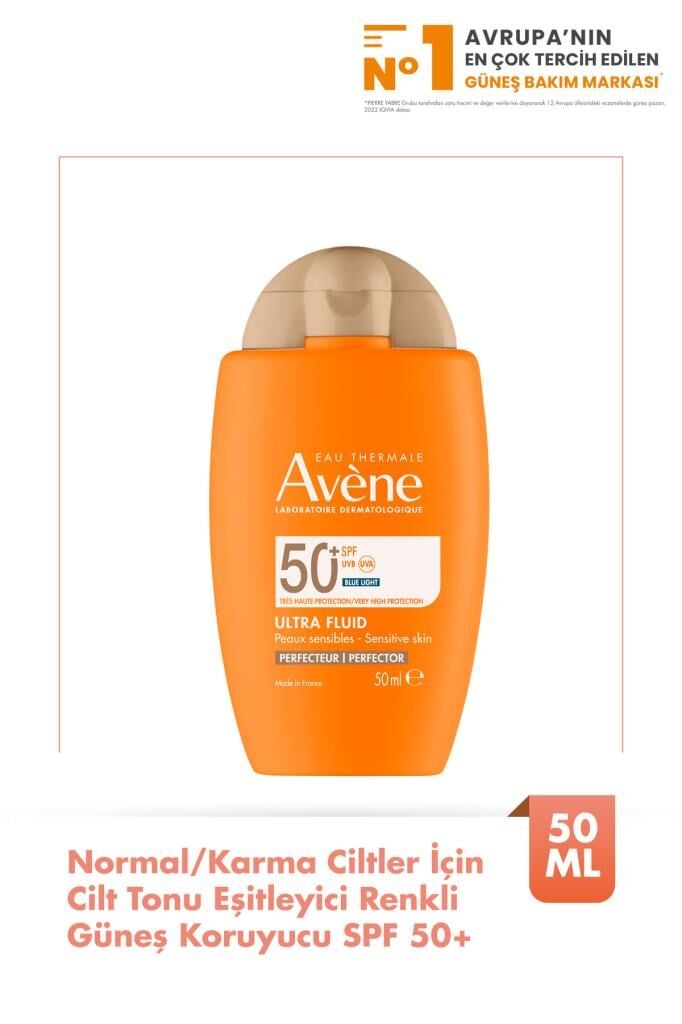 Avene Ultra Fluid Perfector SPF50+ Cilt Tonu Eşitleyici Renkli Güneş Kremi 50 ml