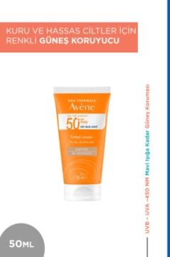 Avene Tinted Cream SPF50+ Kuru Ciltler için Renkli Güneş Kremi 50 ml