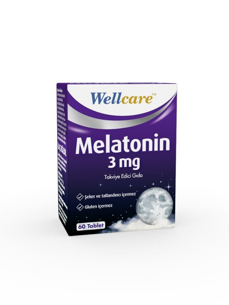 Wellcare Melatonin 3 mg Takviye Edici Gıda 60 Tablet