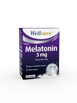 Wellcare Melatonin 3 mg Takviye Edici Gıda 60 Tablet