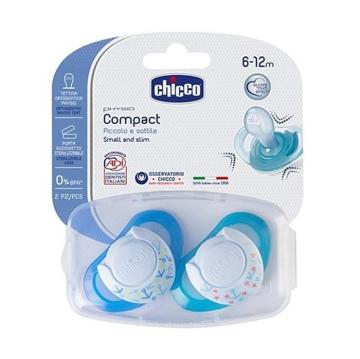 Chicco Emzik Compact Erkek 2li Silikon Emzik 6-12 Ay