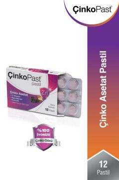 Çinkopast Nane Zencefil Kara Mürver Pastil 12'li