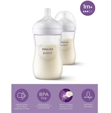 Philips Avent Natural Response PP 2'li Biberon Seti 1+ Ay 260 ml SCY903/02