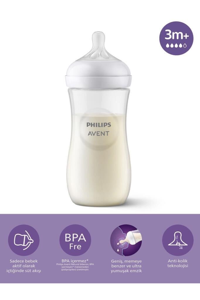 Philips Avent Scy906/01 Natural Response Doğal Tepkili Pp Biberon, 330ml