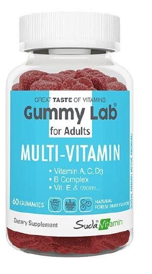Suda Vitamin Gummy Lab Multi Vitamin Yetiskinler Icin 60 Gummies