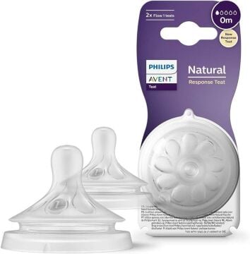 Avent  SCY961/02 Doğal Tepkili Biberon Emzipi 2'li 0m no:1