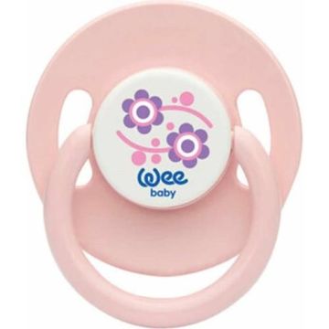 Wee Baby Yuvarlak Uçlu Emzik 0-6 Ay Pembe  No1 855