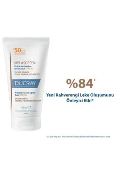 Ducray Melascreen Fluid SPF50+ Lekeye Eğilimli Ciltler İçin Güneş Koruyucu 50 ml