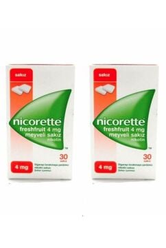 2 Kutu Nicorette 4mg Freshfruit Meyveli Sakız 30Lu