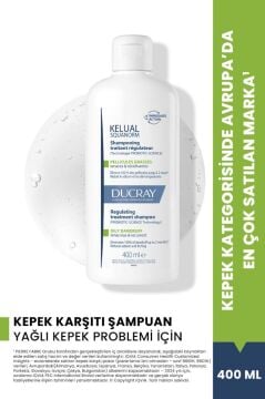 Ducray Kelual Squanorm Yağlı Saçlar İçin Arınrıcı Etkili Kepek Şampuanı 400 ml