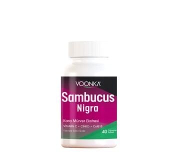 Voonka Sambucus Nigra Kara Mürver 40 Çiğneme Tableti