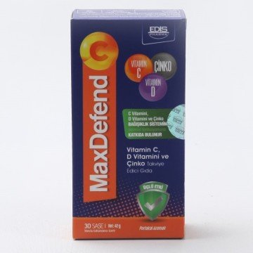 MaxDefend C Vitamin C, Vitamin D ve Çinko 30 Saşe