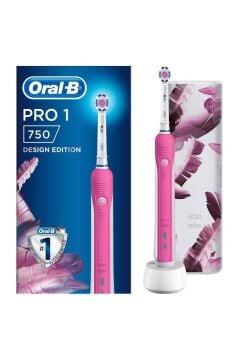Oral-B Pro1-750 Şarj Edilebilir Diş Fırçası Pembe Özel Seri (Seyahat Kabı Hediyeli)