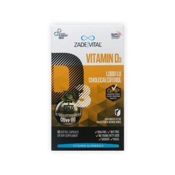 Zade Vital D3 Vitamini 1000 IU 30 Kapsül