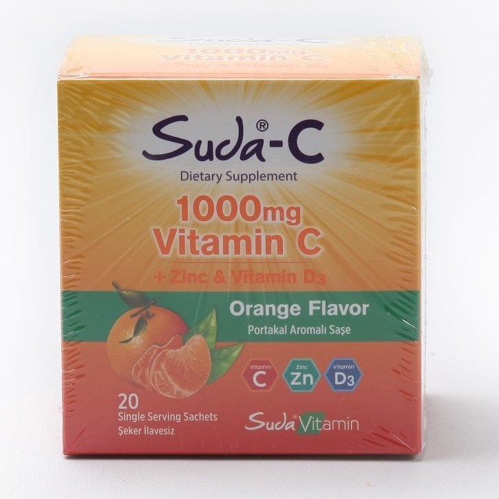 Suda-C 1000mg Vitamin C Orange 20 Saşe