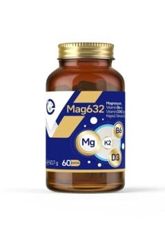 EvoPharma Mag632 Magnezyum Malat, Magnezyum Sitrat, Vitamin B6 (P-5-P), D3k2 Vitamini 60 Kapsül