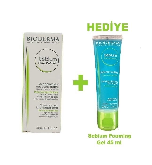 Bioderma Sebium Pore  Refiner 30 ml Nemlendirici + Sebium Gel 45 ml Hediyeli