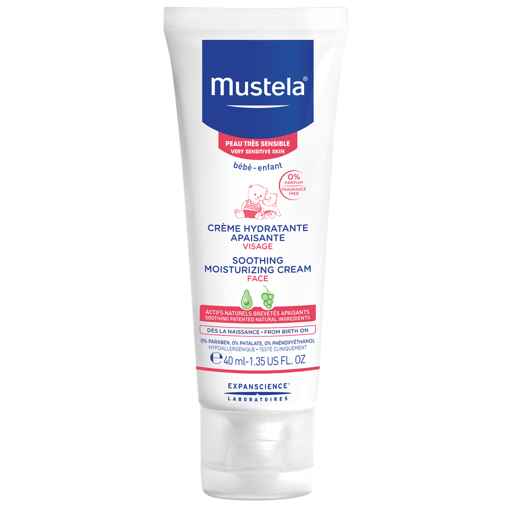 Mustela Soothing Moisturizing Cream Çok Hassas Ciltler için Rahatlatıcı Yüz Kremi 40 ml
