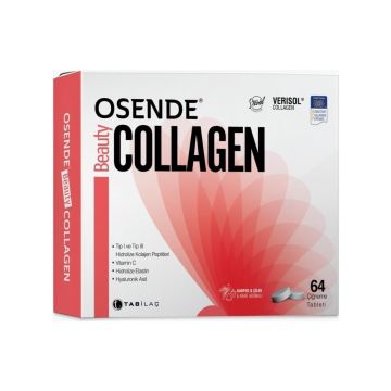 Osende Beauty Collagen Tip I ve Tip III 64 Çiğneme Tableti