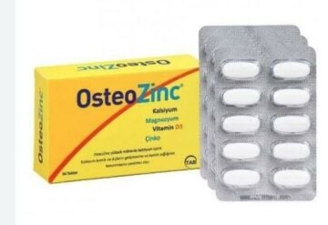 OsteoZinc Kalsiyum Magnezyum Çinko ve D Vitamini içeren Takviye Edici Gıda 30 Tablet