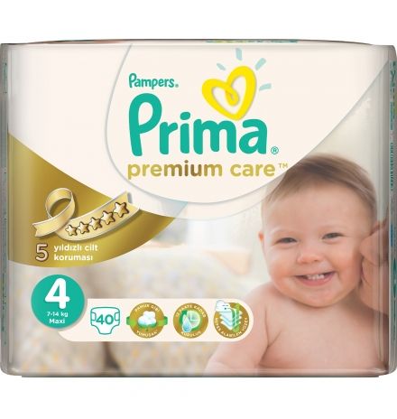 Prima Premium Care No:4 Maxi 40 Adet Bebek Bezi