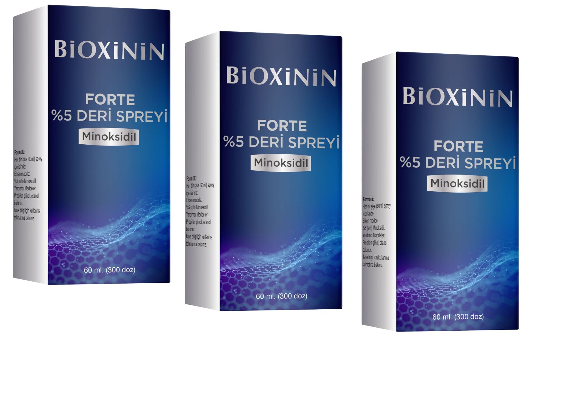 Bioxinin Forte %5 Deri Spreyi 3 lü Paket