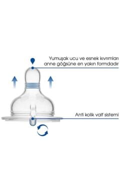Mamajoo Cam Biberon Emziği Antikolik 6+ Ay 2'li & Saklama Kutulu Medium No: 2
