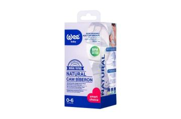 Natural Isıya Dayanıklı Açılı Cam Biberon 180 ml KOD 146